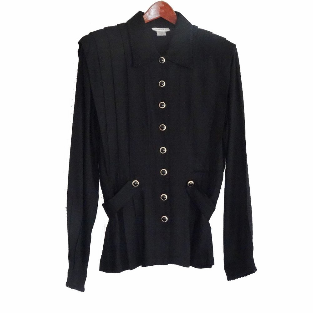 Vintage Momentos Rayon Shirt Embroidery Collar Size Medium